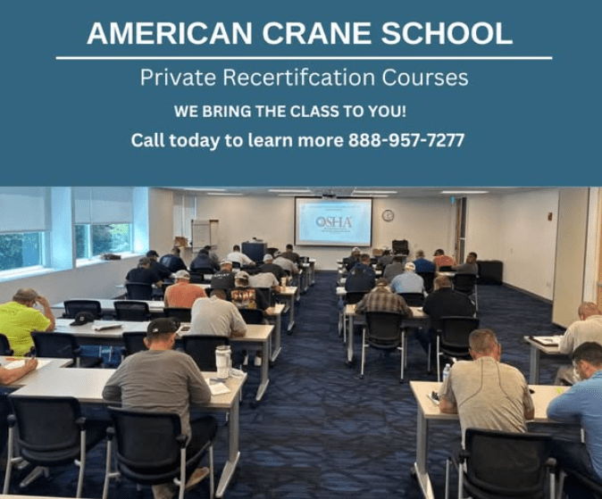 private-class-classroom-crane-operator-certification-students Private Class students studying for crane operator recertification written exam