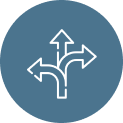 Arrows separating icon