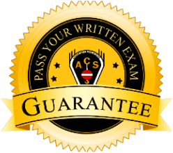 gold-guarante-to-pass-certification-badge Gold Guarantee to Pass Written Exam Badge