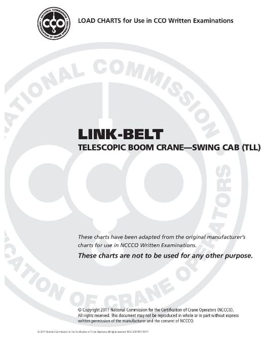 link-belt-telescopic-boom-crane-swing-cab-tll Load chart for Link-Belt telescopic boom crane swing cab (TLL)